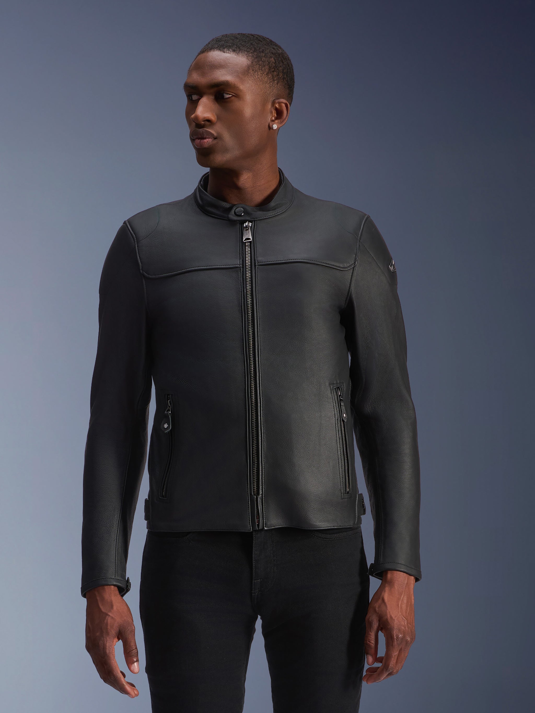 Veste Cuir Blacktrack